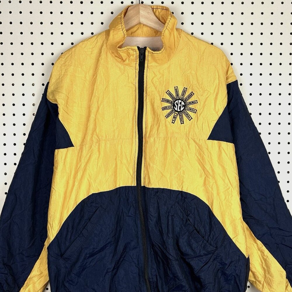 SEC South Eastern Conference Vintage Windbreaker Large Russell Athletic 90s